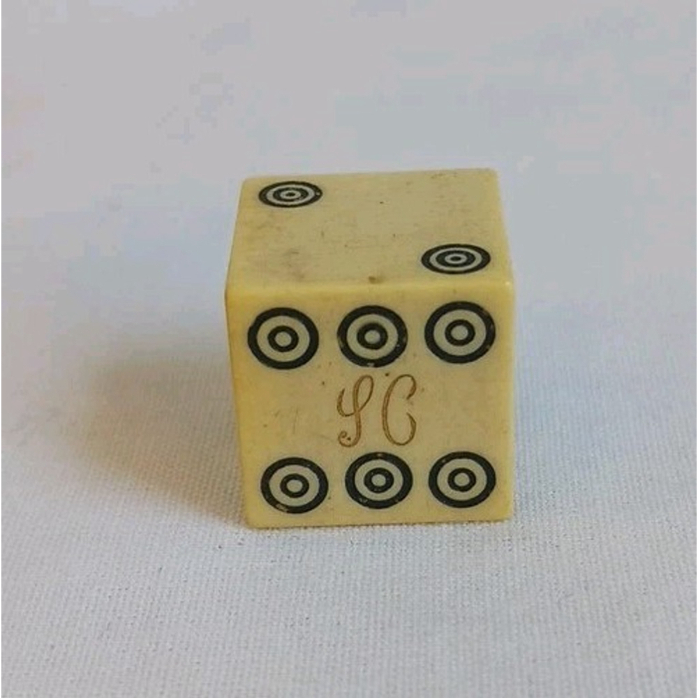 Vintage Celluloid Dice Illegal Club Speakeasy Rare Die 16mm